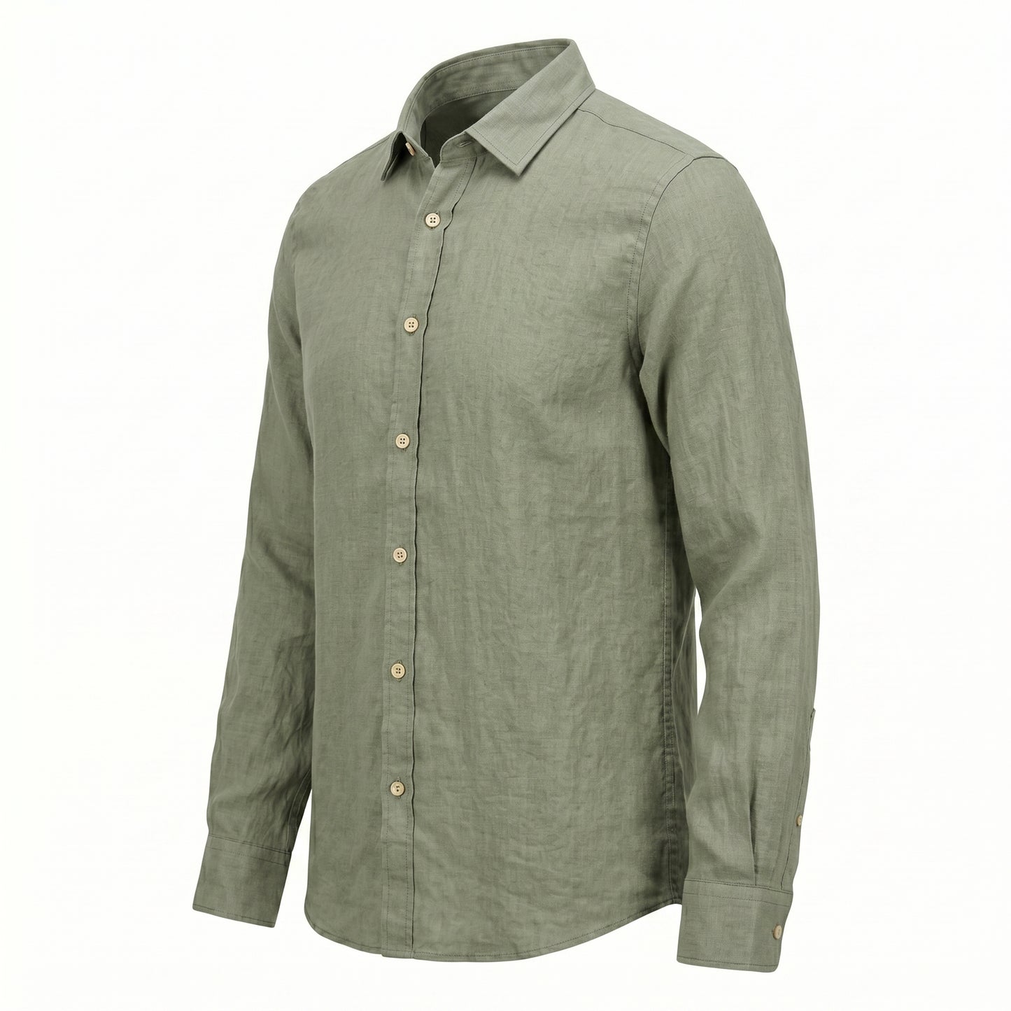 Glork Medium Linen Casual Shirt, Sage