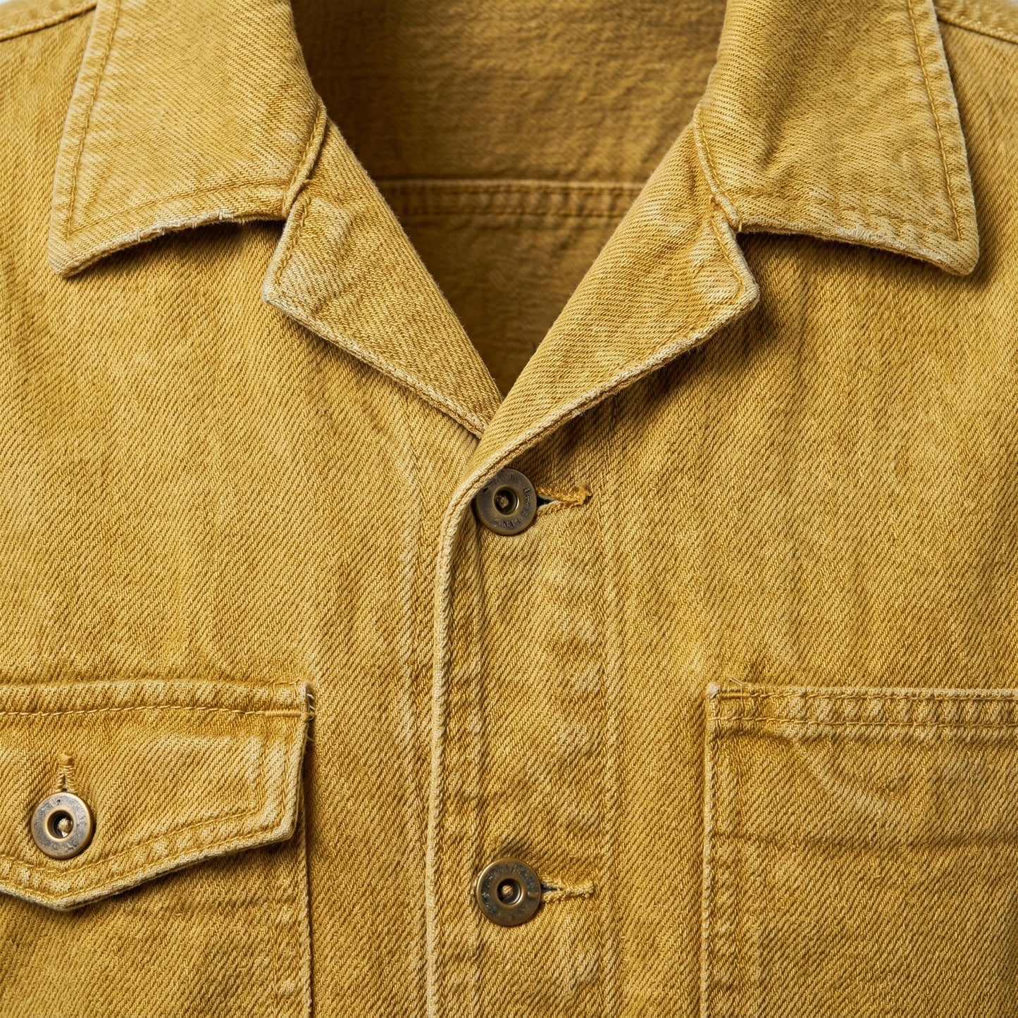 Glork Medium Denim Casual Shirt, Mustard