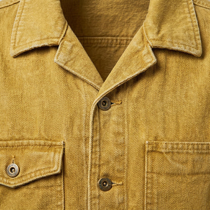 Glork Medium Denim Casual Shirt, Mustard